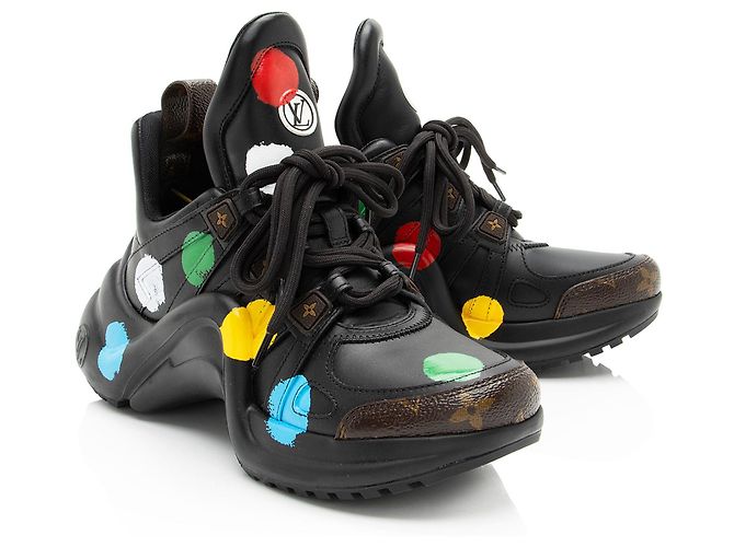 Sneakers Archlight in tela Monogram Dots Louis Vuitton x YK Nero - vista 2