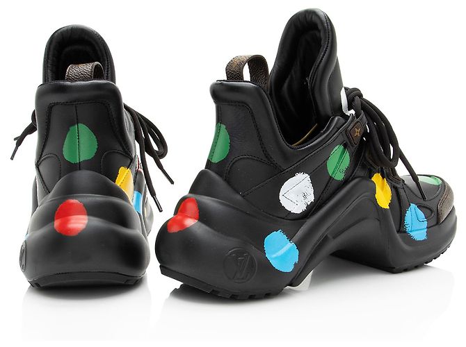 Sneakers Archlight in tela Monogram Dots Louis Vuitton x YK Nero - vista 3