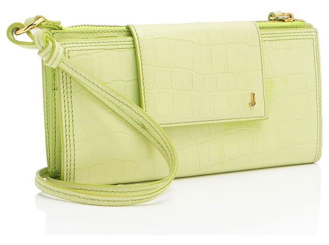 Cartera Le Pichoto de cuero con estampado de cocodrilo con correa de Jacquemus Verde - vista 2