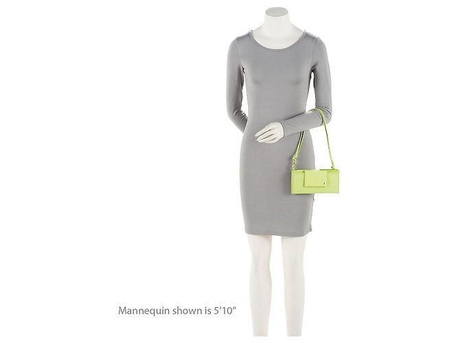 Cartera Le Pichoto de cuero con estampado de cocodrilo con correa de Jacquemus Verde - vista 5