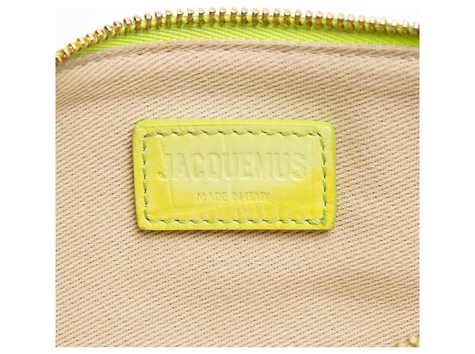 Cartera Le Pichoto de cuero con estampado de cocodrilo con correa de Jacquemus Verde - vista 8