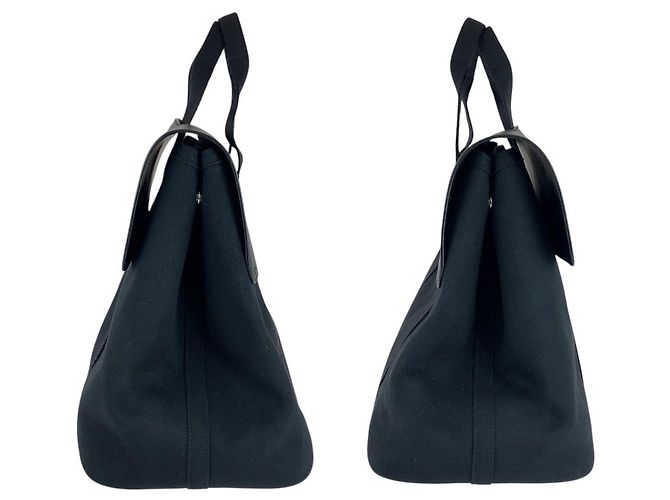 Hermès Hermes Valparaiso MM schwarze Leder Tragetasche - Ansicht 7