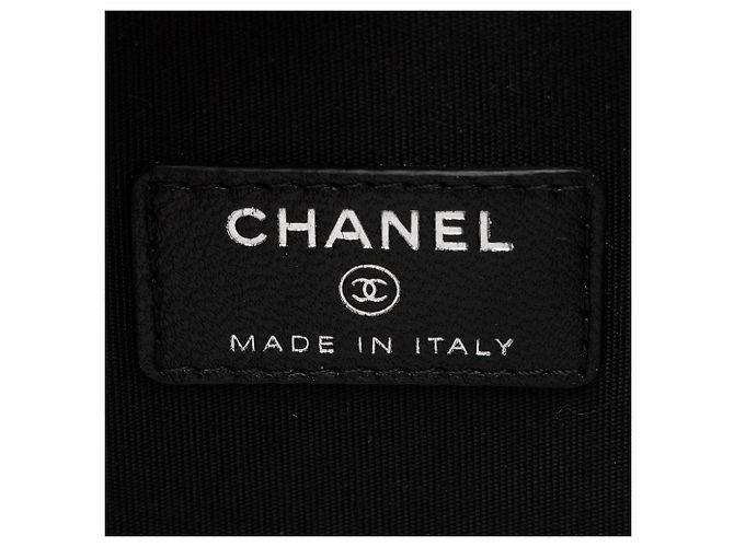 Gabrielle Clutch rotonda a triplo zip in pelle di agnello Chanel con catena Marrone Beige - vista 8