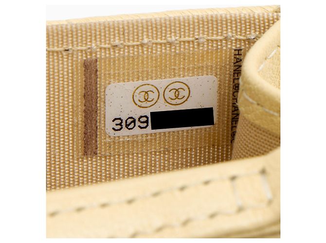 Gabrielle Mini clutch de cordero Chanel con perlas Crush Amarillo - vista 6