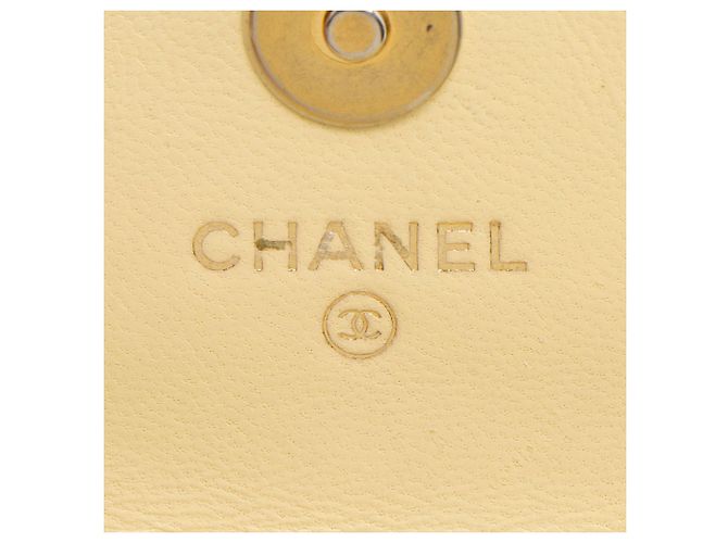 Gabrielle Mini clutch de cordero Chanel con perlas Crush Amarillo - vista 8
