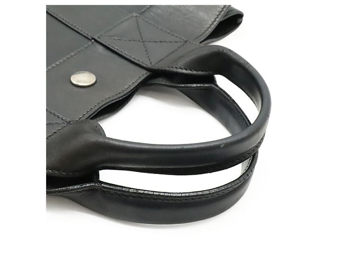Hermès Herbag Ledertasche Schwarz - Ansicht 4