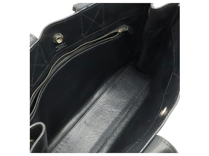 Hermès Herbag Ledertasche Schwarz - Ansicht 5