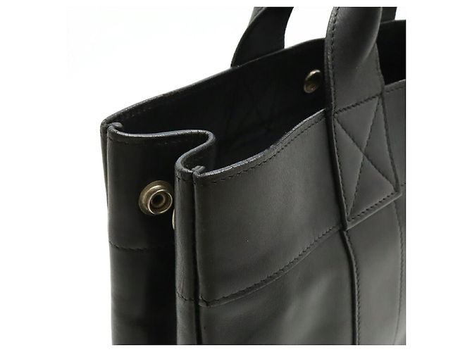 Hermès Herbag Ledertasche Schwarz - Ansicht 6