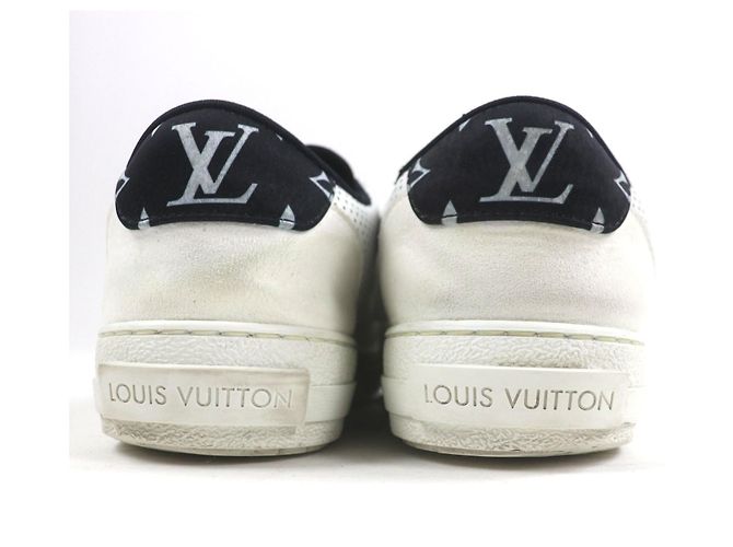 Sneakers in pelle Louis Vuitton Nero Bianco - vista 13