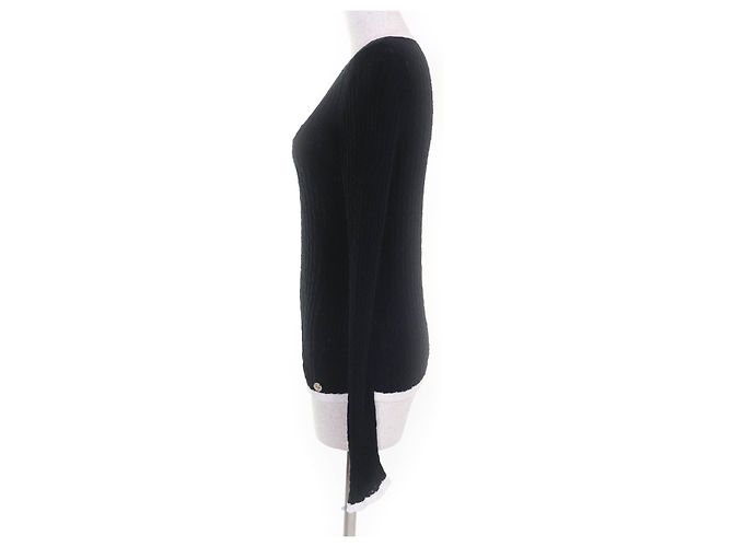 Timeless Top de algodón de punto Chanel Negro Blanco - vista 2