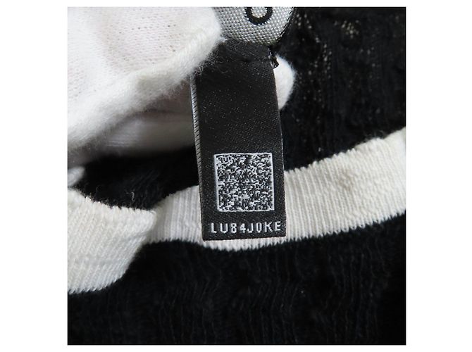 Timeless Top de algodón de punto Chanel Negro Blanco - vista 7