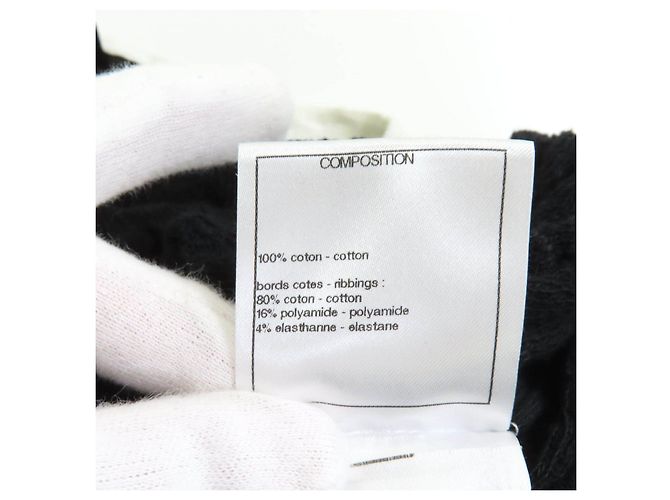 Timeless Top de algodón de punto Chanel Negro Blanco - vista 9