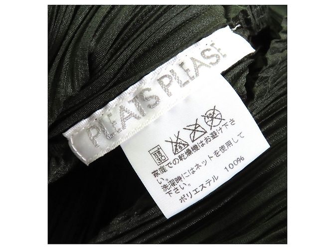 Issey Miyake PLEATS PLEASE Polyester T-Shirt Grün Khaki - Ansicht 5