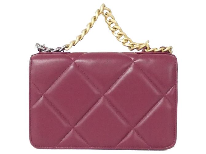 Chanel 19 Linea AP3267 Portafoglio a Catena Bordò - vista 2
