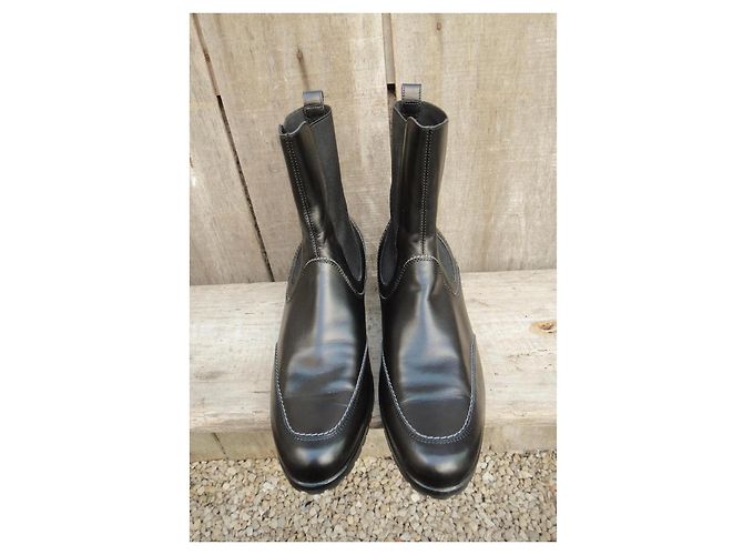 Stivaletti Salvatore Ferragamo Target in pelle nera Nero - vista 4