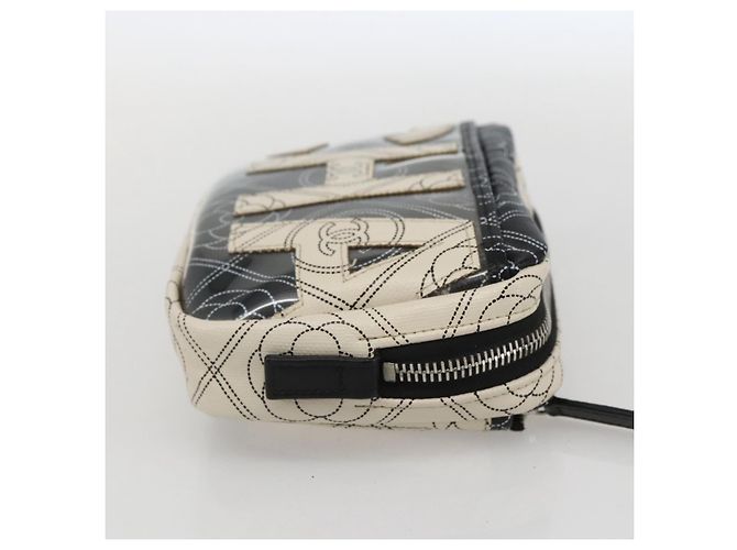 Camera Clutch de Câmera com Logo Chanel em Lona Impressa Preto - vista 5