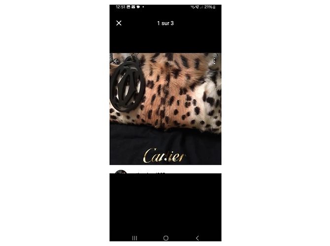 Borsa Cartier Marcello Leopardata in Pelle Stampa leopardo - vista 3