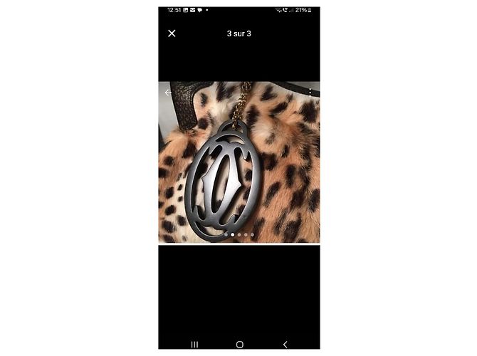 Borsa Cartier Marcello Leopardata in Pelle Stampa leopardo - vista 4