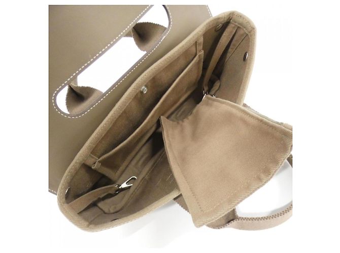Borsa a mano Hermès Valparaiso Long PM Taupe - vista 8