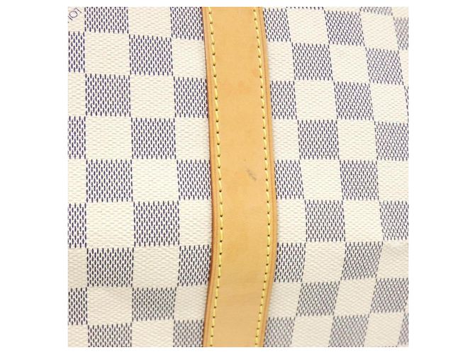 Louis Vuitton Keepall Bandoulière 55cm Damier Azur Blu - vista 4