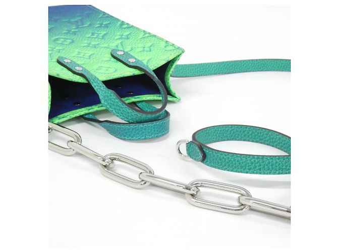 Borsa a Spalla Sac Plat XS Illusion Taurillon Louis Vuitton Blu - vista 8