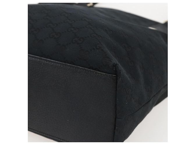 Borsa Tote GG Canvas Gucci Nera Oro 153009 Auth ka1012 Nero D'oro - vista 10