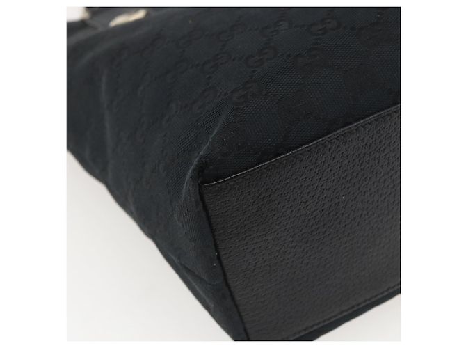 Borsa Tote GG Canvas Gucci Nera Oro 153009 Auth ka1012 Nero D'oro - vista 13
