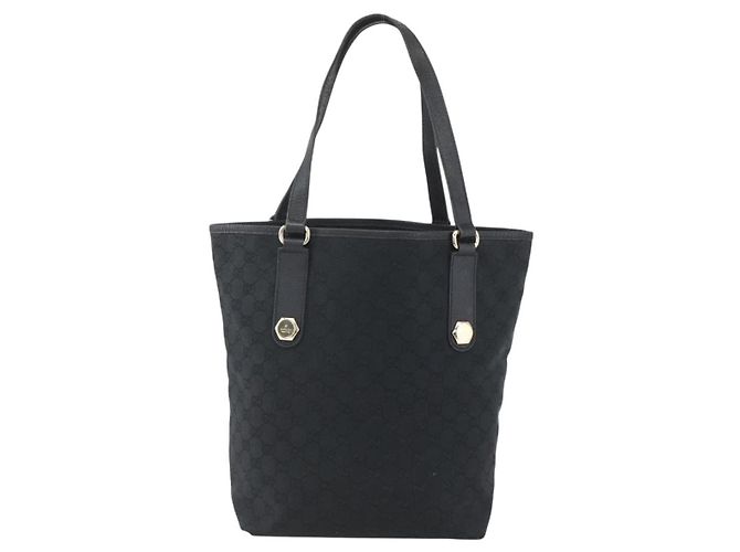 Borsa Tote GG Canvas Gucci Nera Oro 153009 Auth ka1012 Nero D'oro - vista 2