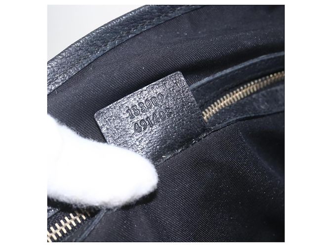 Borsa Tote GG Canvas Gucci Nera Oro 153009 Auth ka1012 Nero D'oro - vista 20