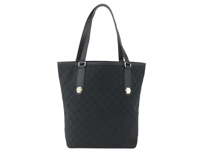 Borsa Tote GG Canvas Gucci Nera Oro 153009 Auth ka1012 Nero D'oro - vista 3