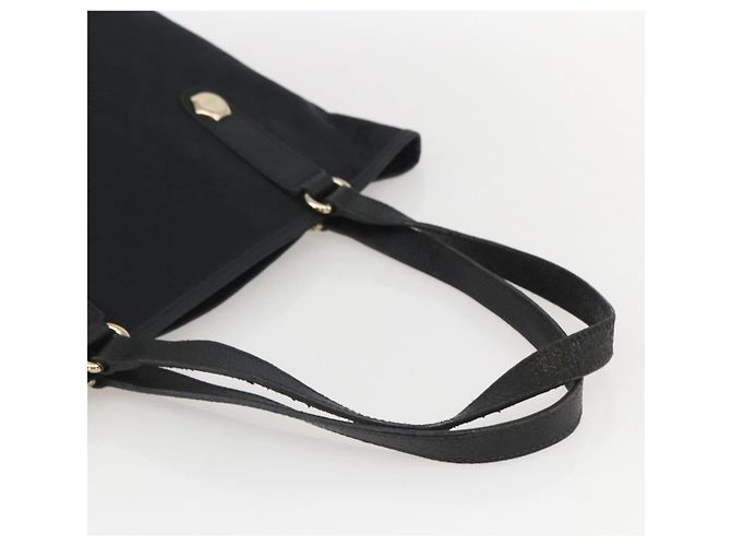 Borsa Tote GG Canvas Gucci Nera Oro 153009 Auth ka1012 Nero D'oro - vista 7