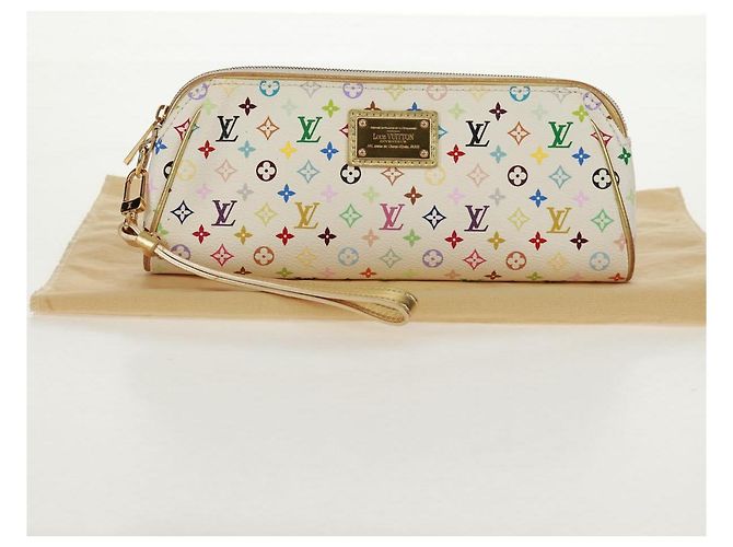 LOUIS VUITTON Monogram Multicolor Kate Pouch Weiß Bron M55212 LV Auth 159471V Bronze - Ansicht 12