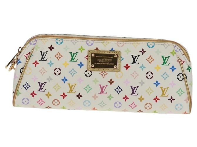 LOUIS VUITTON Monogram Multicolor Kate Pouch Weiß Bron M55212 LV Auth 159471V Bronze - Ansicht 13