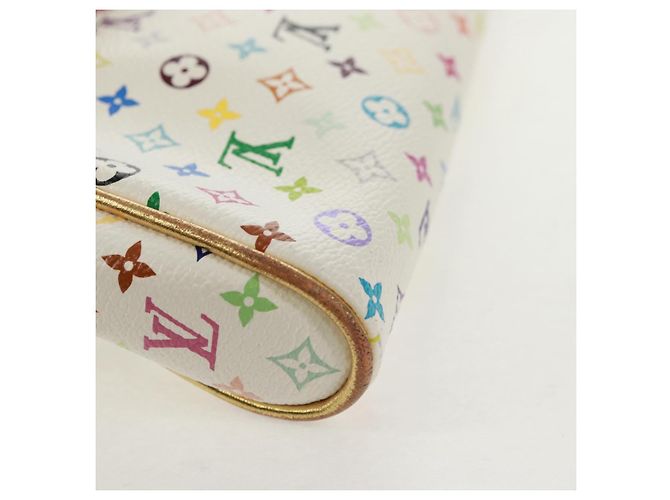 LOUIS VUITTON Monogram Multicolor Kate Pouch Weiß Bron M55212 LV Auth 159471V Bronze - Ansicht 15