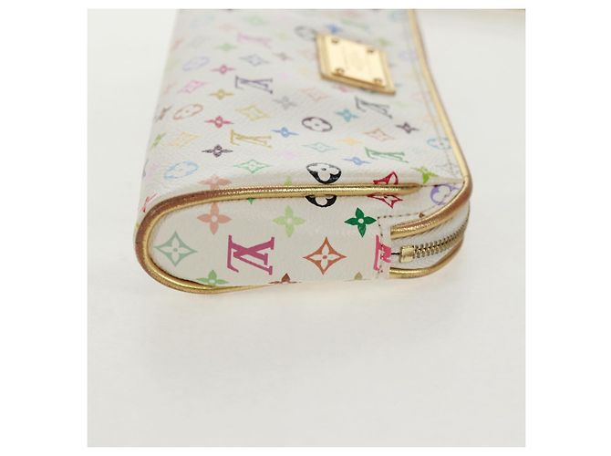 LOUIS VUITTON Monogram Multicolor Kate Pouch Weiß Bron M55212 LV Auth 159471V Bronze - Ansicht 4