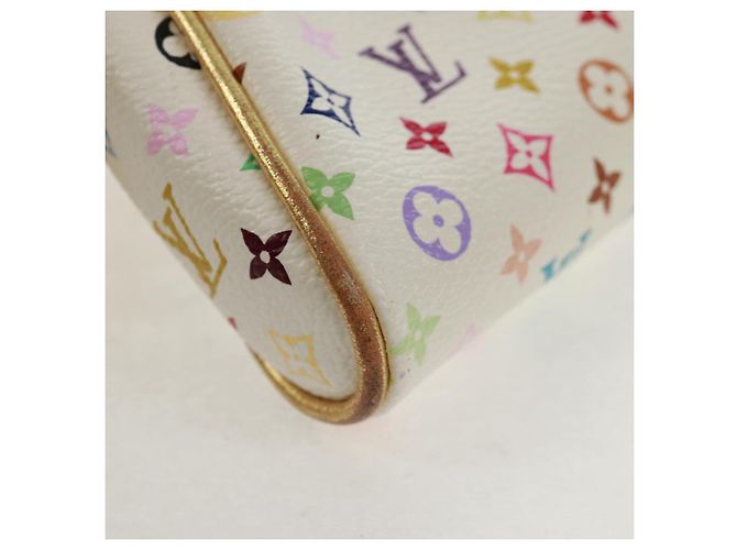 LOUIS VUITTON Monogram Multicolor Kate Pouch Weiß Bron M55212 LV Auth 159471V Bronze - Ansicht 7