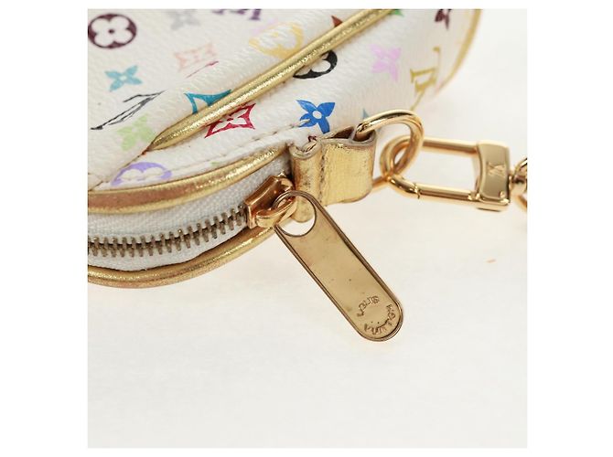 LOUIS VUITTON Monogram Multicolor Kate Pouch Weiß Bron M55212 LV Auth 159471V Bronze - Ansicht 9