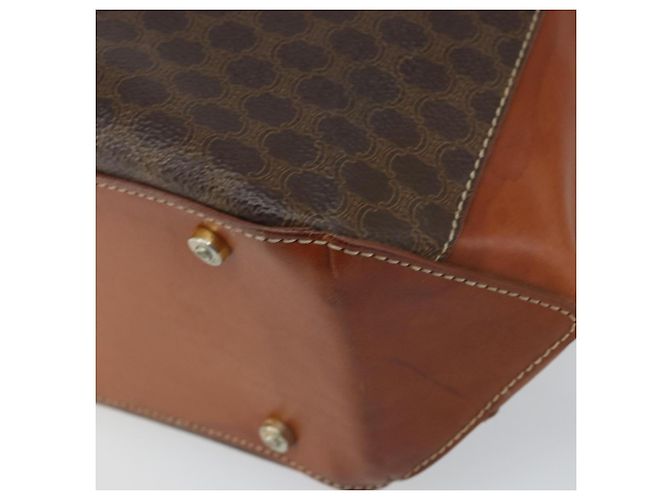 Céline Borsa a mano in tela Macadam CELINE in pelle PVC marrone e oro Auth 160884 D'oro - vista 15