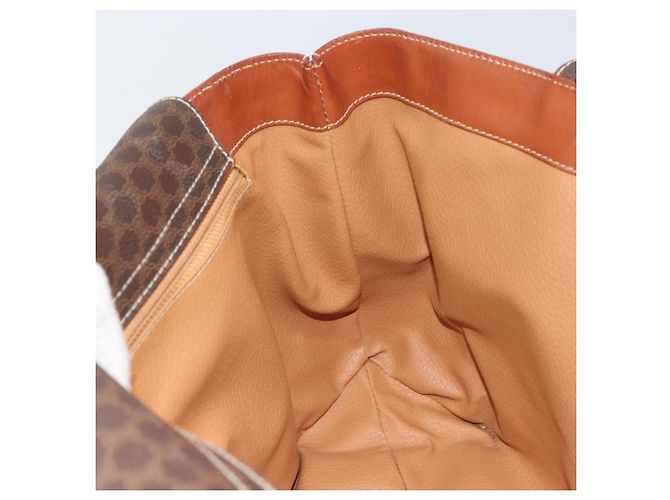 Céline Borsa a mano in tela Macadam CELINE in pelle PVC marrone e oro Auth 160884 D'oro - vista 19