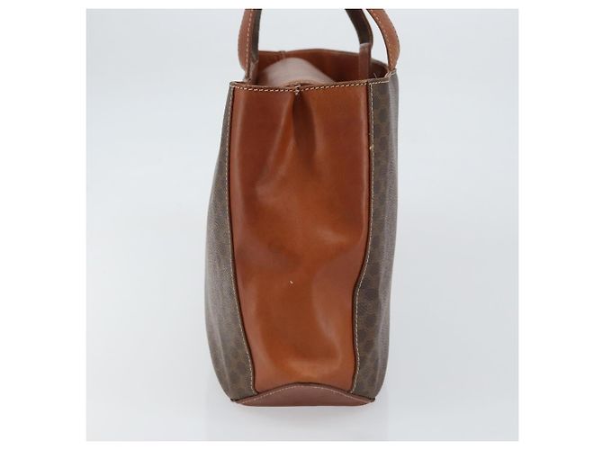 Céline Borsa a mano in tela Macadam CELINE in pelle PVC marrone e oro Auth 160884 D'oro - vista 3