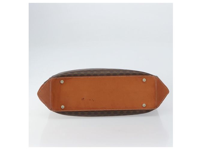 Céline Borsa a mano in tela Macadam CELINE in pelle PVC marrone e oro Auth 160884 D'oro - vista 5