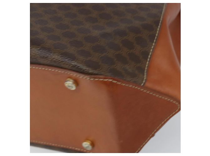 Céline Borsa a mano in tela Macadam CELINE in pelle PVC marrone e oro Auth 160884 D'oro - vista 9