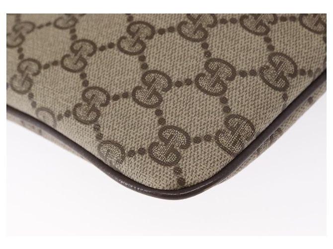 Borsa Sherry Line GG Supreme Web di GUCCI in PVC beige e oro 904 02 047 Auth ep12468 D'oro - vista 12