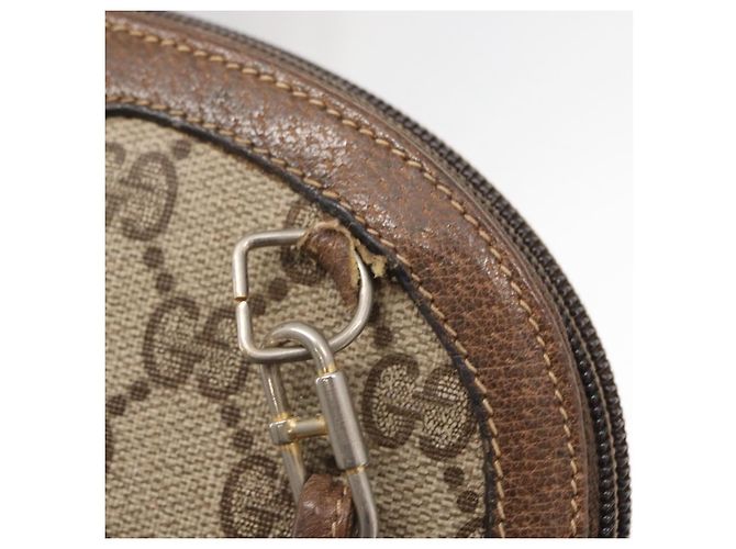 Borsa Sherry Line GG Supreme Web di GUCCI in PVC beige e oro 904 02 047 Auth ep12468 D'oro - vista 16