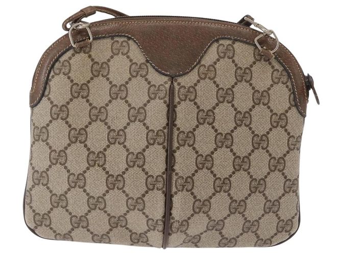 Borsa Sherry Line GG Supreme Web di GUCCI in PVC beige e oro 904 02 047 Auth ep12468 D'oro - vista 3