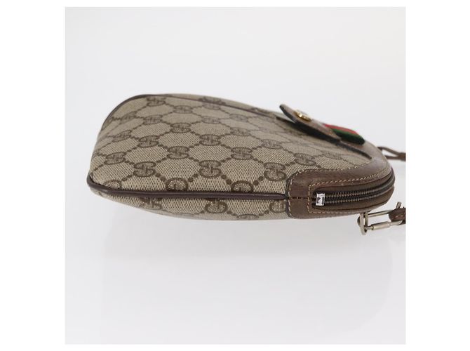 Borsa Sherry Line GG Supreme Web di GUCCI in PVC beige e oro 904 02 047 Auth ep12468 D'oro - vista 4