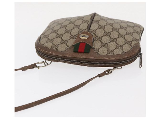 Borsa Sherry Line GG Supreme Web di GUCCI in PVC beige e oro 904 02 047 Auth ep12468 D'oro - vista 6