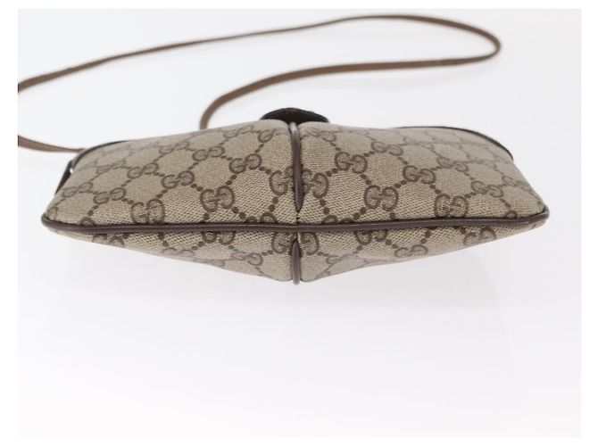 Borsa Sherry Line GG Supreme Web di GUCCI in PVC beige e oro 904 02 047 Auth ep12468 D'oro - vista 9