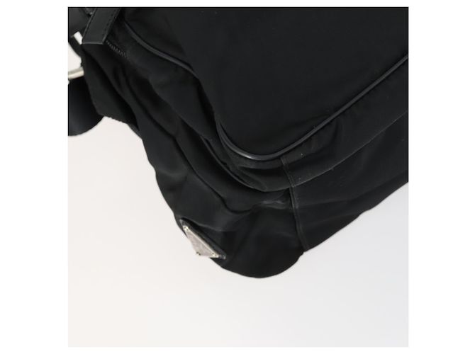 PRADA Shoulder Bag Nylon Black Silver Auth ka1156 Silvery - view 14