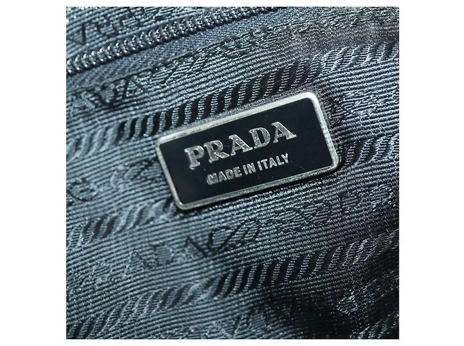 PRADA Shoulder Bag Nylon Black Silver Auth ka1156 Silvery - view 21